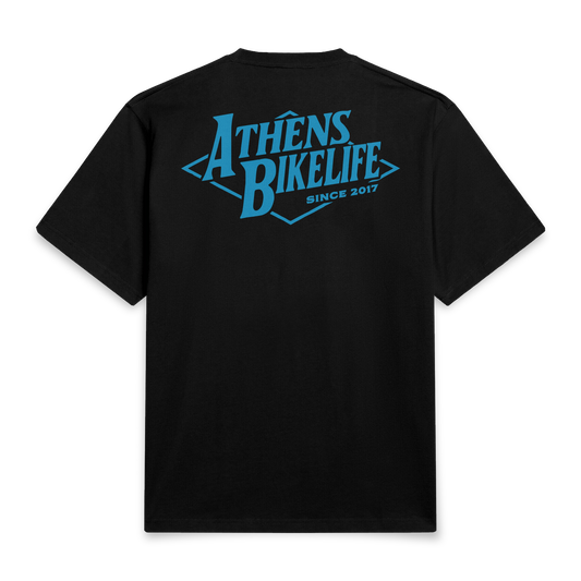 Ath Bikelife Tee - Sky Blue Black