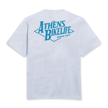 Ath Bikelife Tee - Sky Blue White