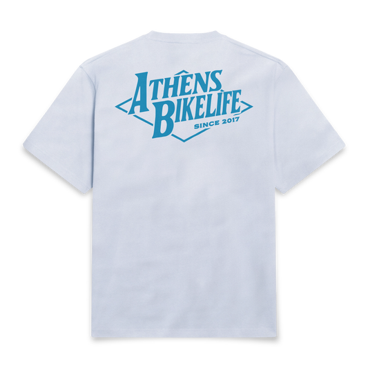 Ath Bikelife Tee - Sky Blue White
